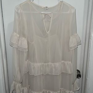 Tularoosa White Ruffle Dress